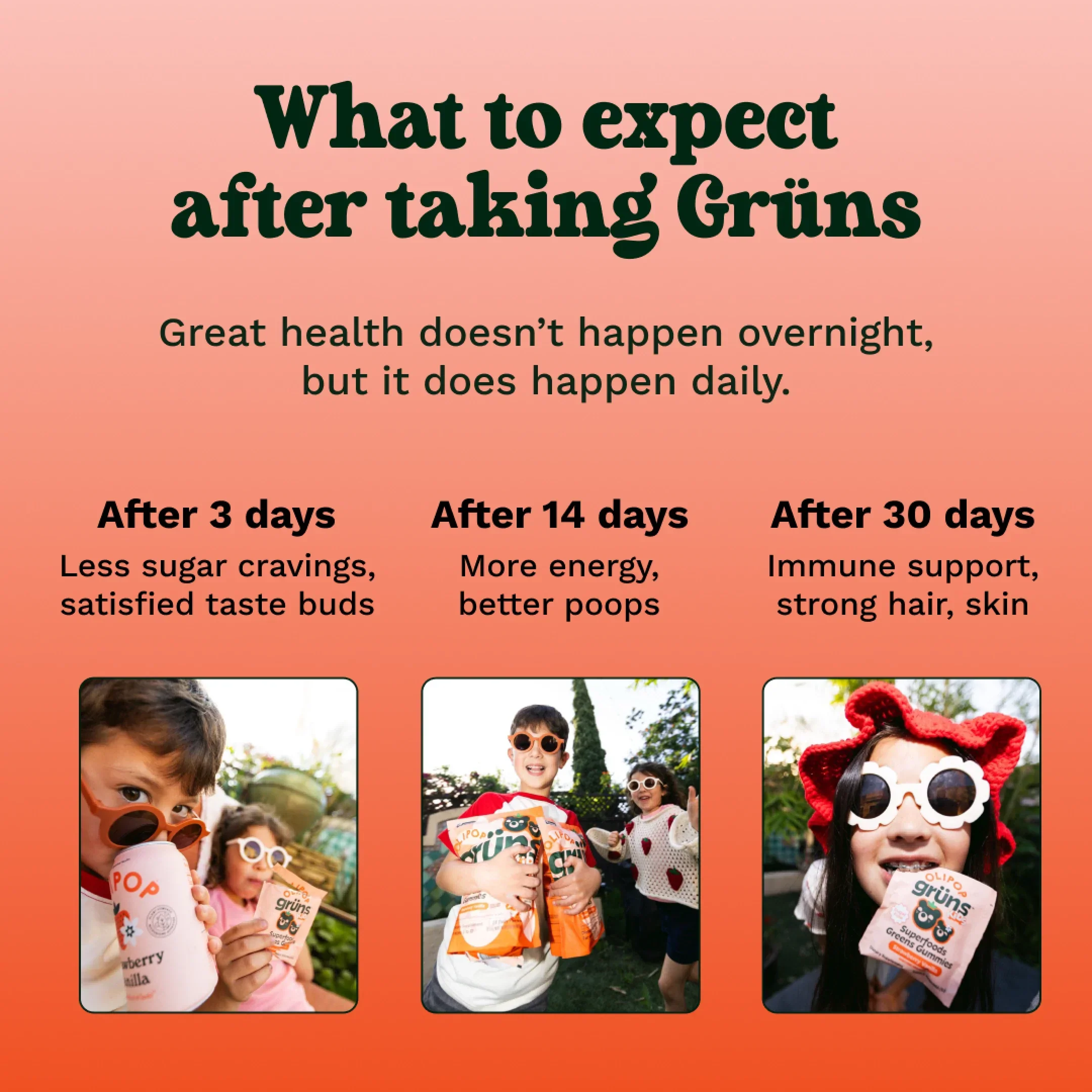 Grüns Kids OLIPOP® - Daily Cubs